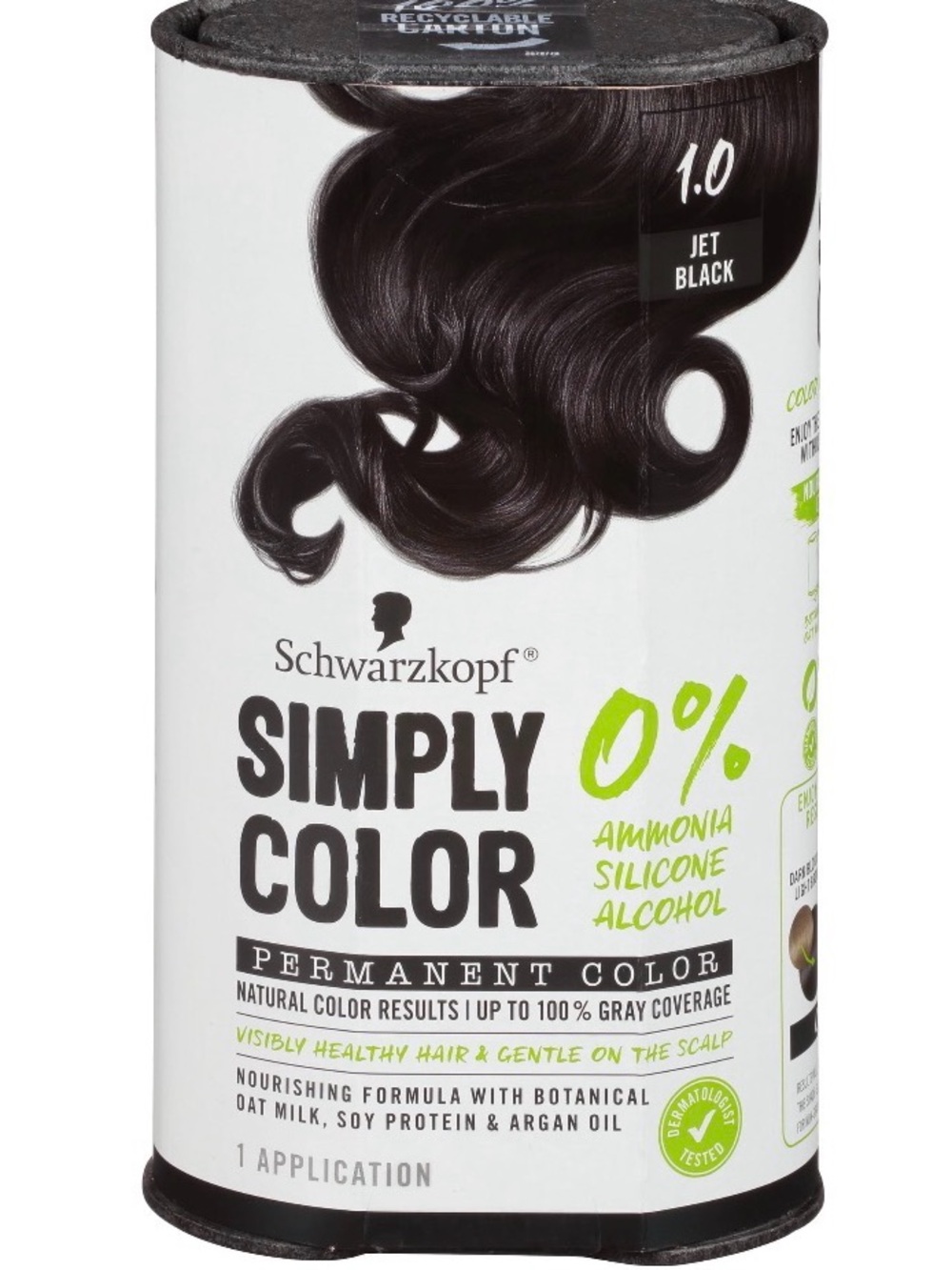 Schwarzkopf Simply Color Permanent Hair Dye 1.0 Jet Black